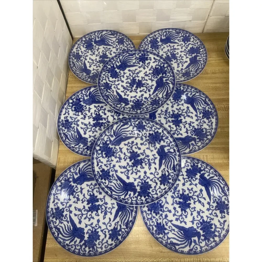 Set Of 8 Salad Lunch Plates 7-3/4” NORITAKE HOWO Flying Phoenix Japan